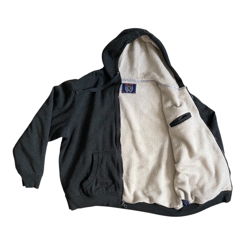 U.S Life Full Zip Fleece Jacket Long Sleeve Sweater Men